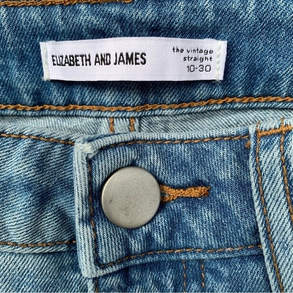 Elizabeth and James The Vintage Straight Jeans Size 10/30 Blue High Rise Denim - Picture 3 of 8